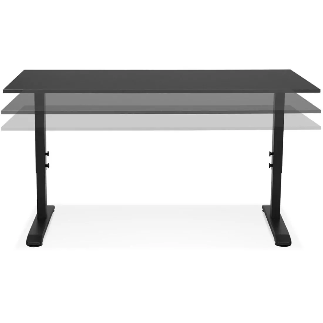 Bureau réglable en hauteur 'OSMOSE' noir