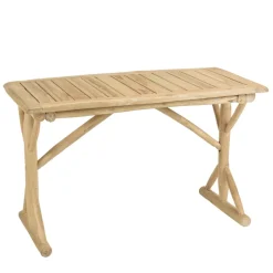 Bureau 120x60cm en branches de Teck naturel WILL Beige
