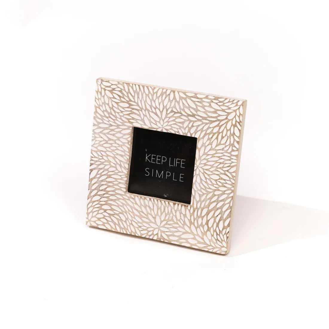 Cadre Beige en Bois de manguier taille S FACTORY