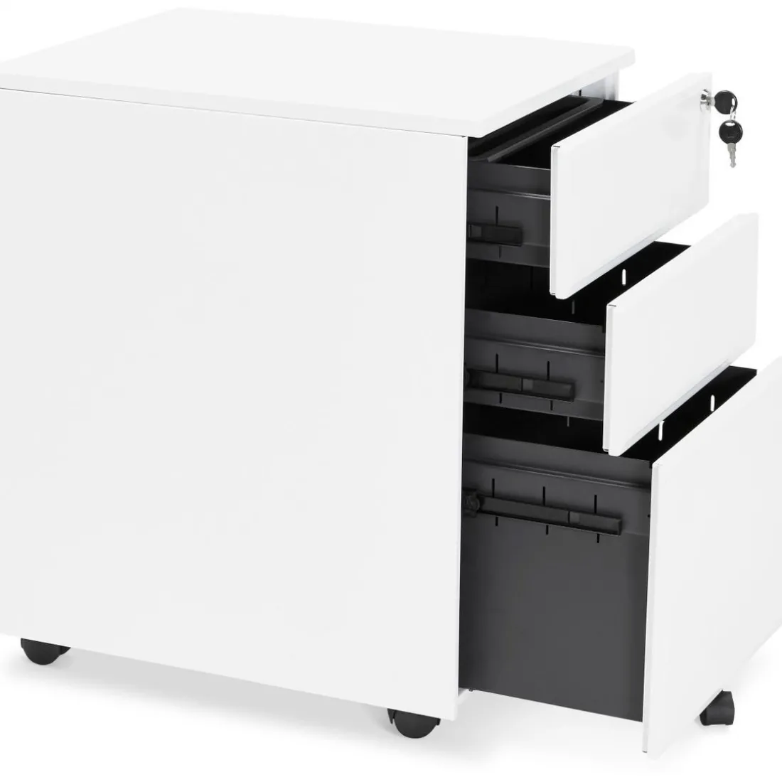 Caisson de rangement à roulettes blanc SEGA