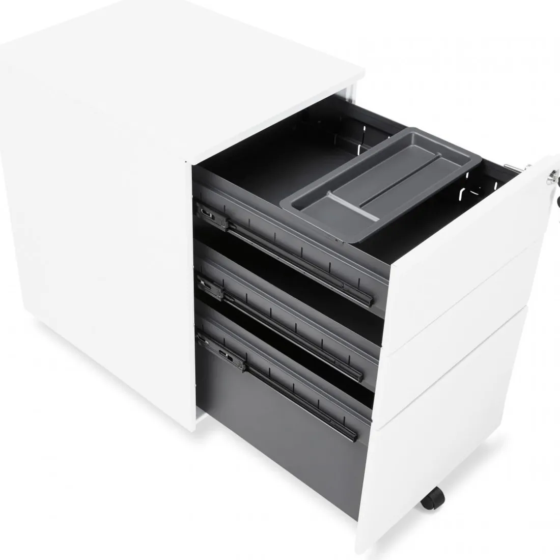 Caisson de rangement à roulettes blanc SEGA
