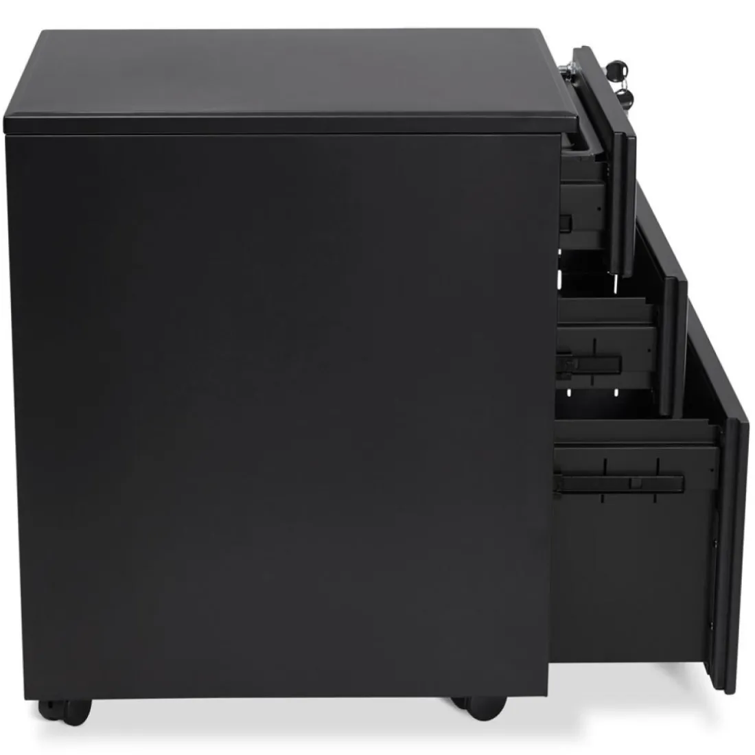 Caisson de rangement 'DALI' noir à tiroirs pour bureau