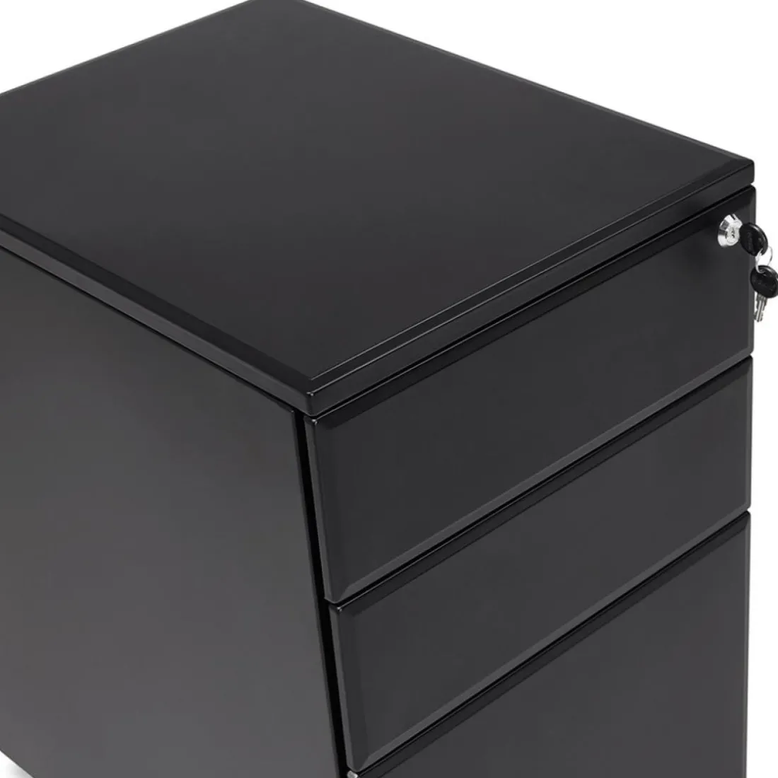 Caisson de rangement 'DALI' noir à tiroirs pour bureau