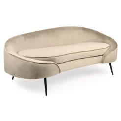Canapé 3 places asymétrique Brendan Velours Taupe