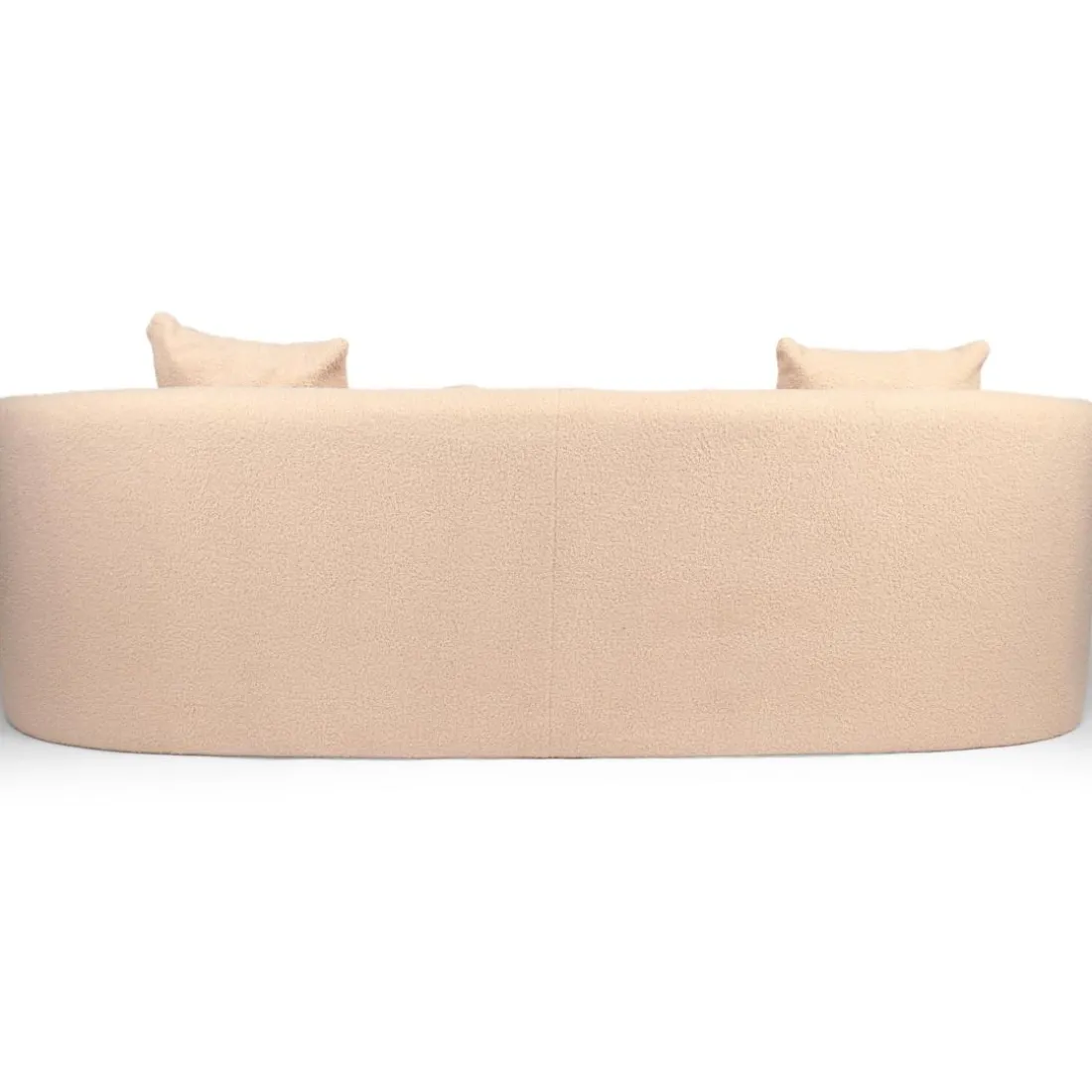 Canapé 4 places au design élégant et incurvé Alex XL Tissu bouclette Beige