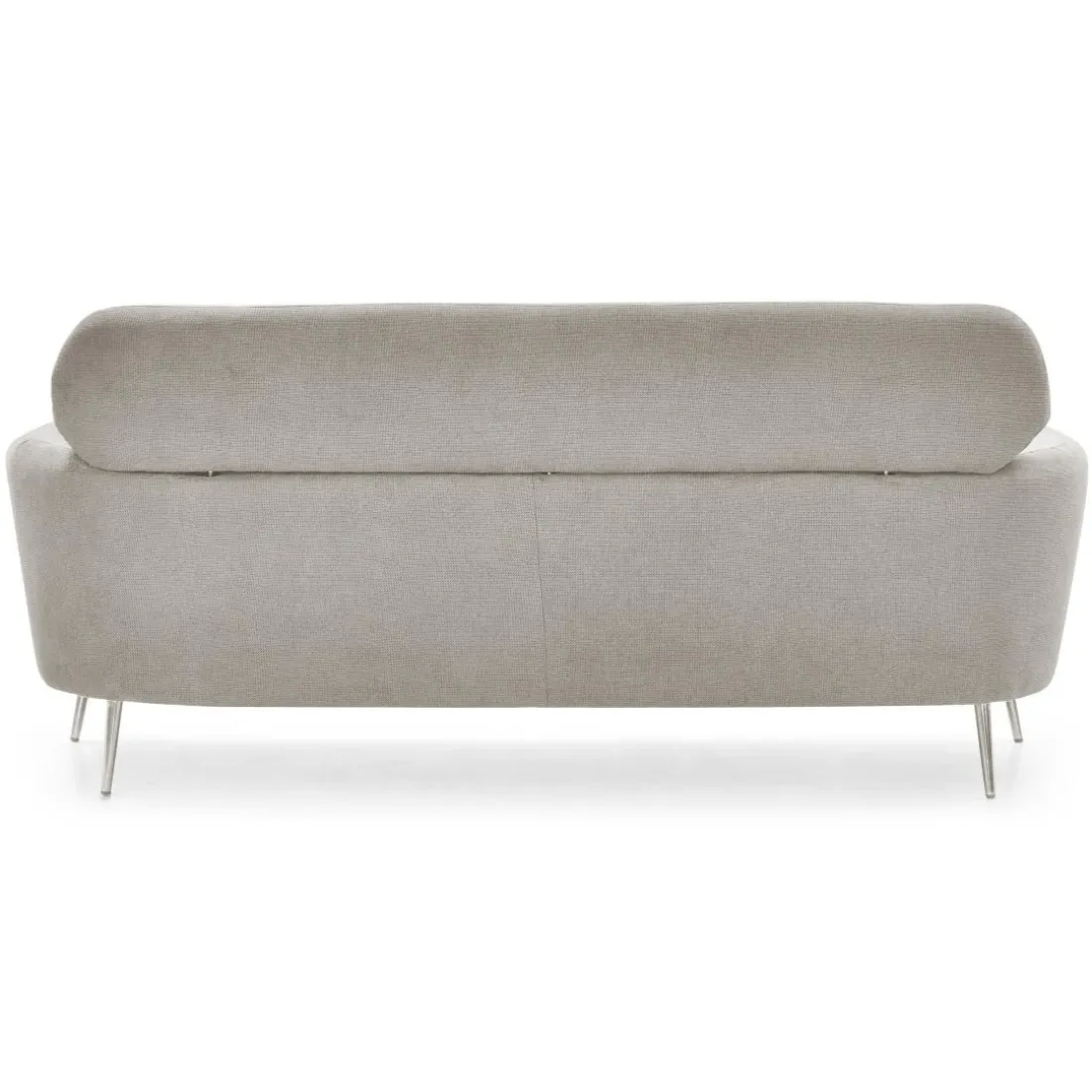 Canapé 3 places moderne avec haut dossier Damigal Tissu doux Beige