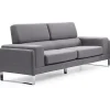 Canapé 3 Places Tissu Gris Clair BATO