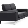 Canapé 2 Places Tissu Noir BATO
