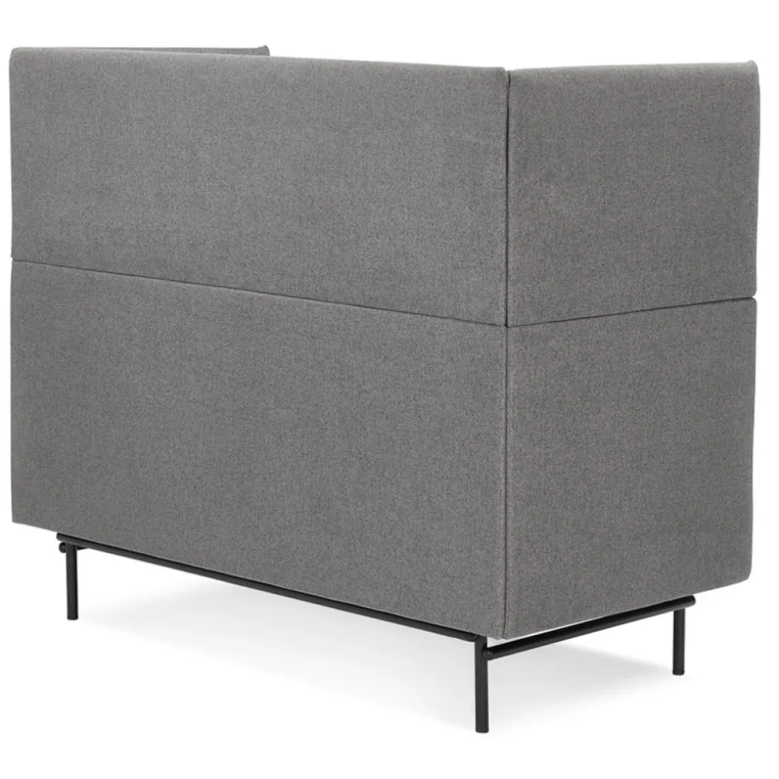 Canapé acoustique 2 places 'VISAVI' avec haut dossier en tissu gris foncé