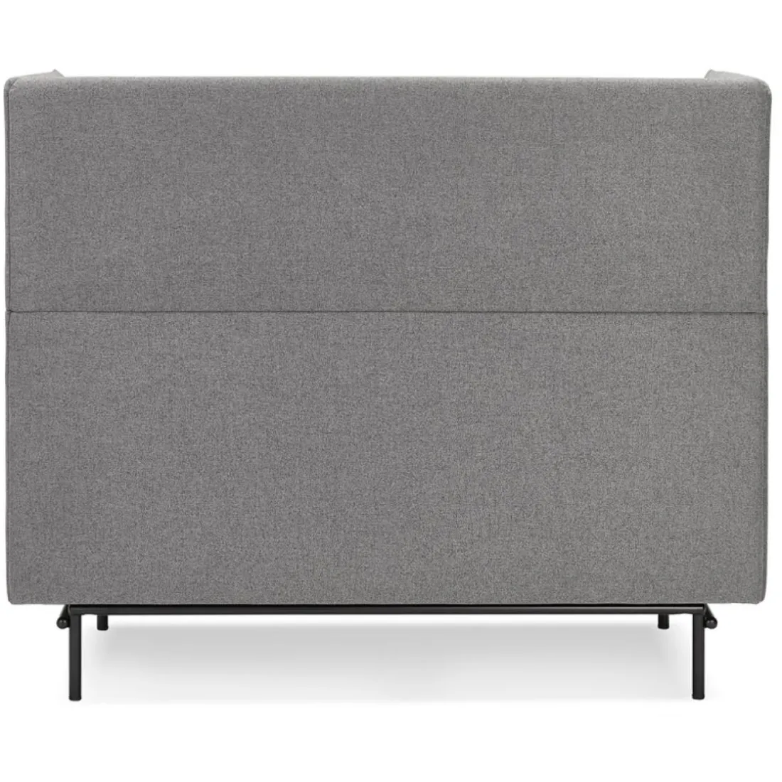 Canapé acoustique 2 places 'VISAVI' avec haut dossier en tissu gris foncé
