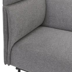 Canapé acoustique 2 places 'VISAVI' avec haut dossier en tissu gris foncé