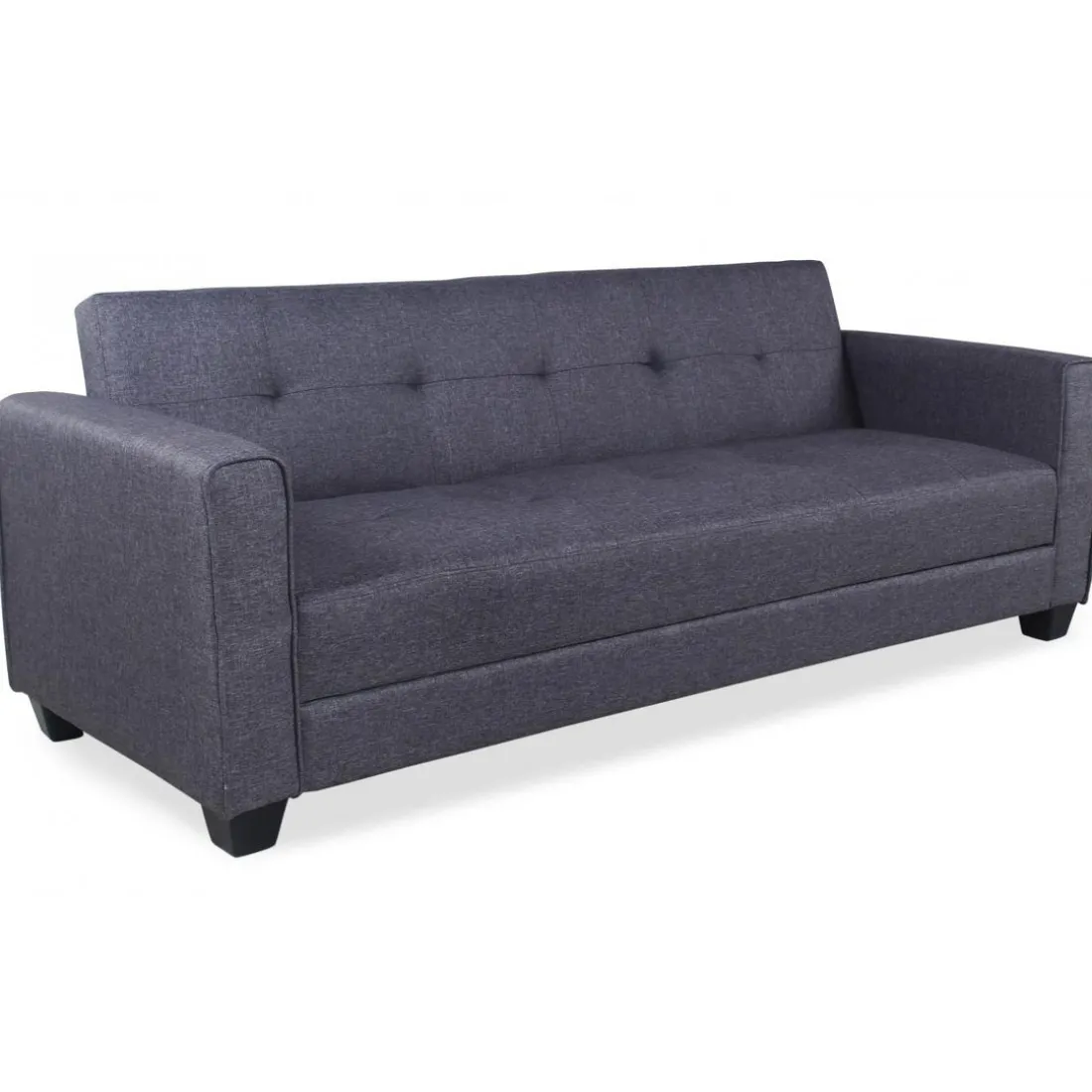 Canapé convertible 3 places CLAYTON Tissu Gris foncé