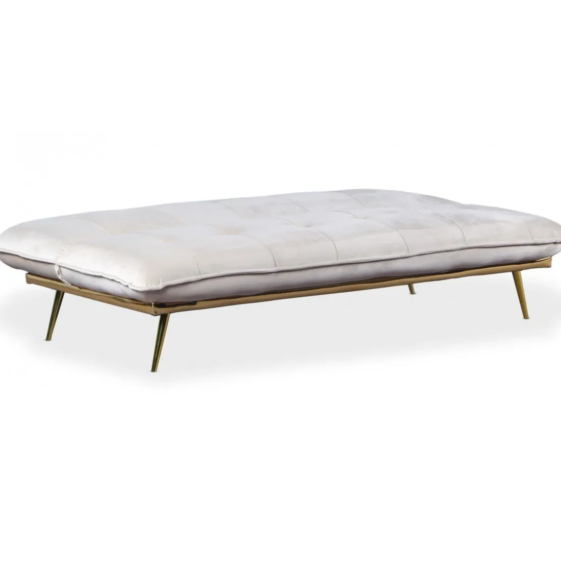 Canapé Convertible Clic-Clac BRICE Velours Beige