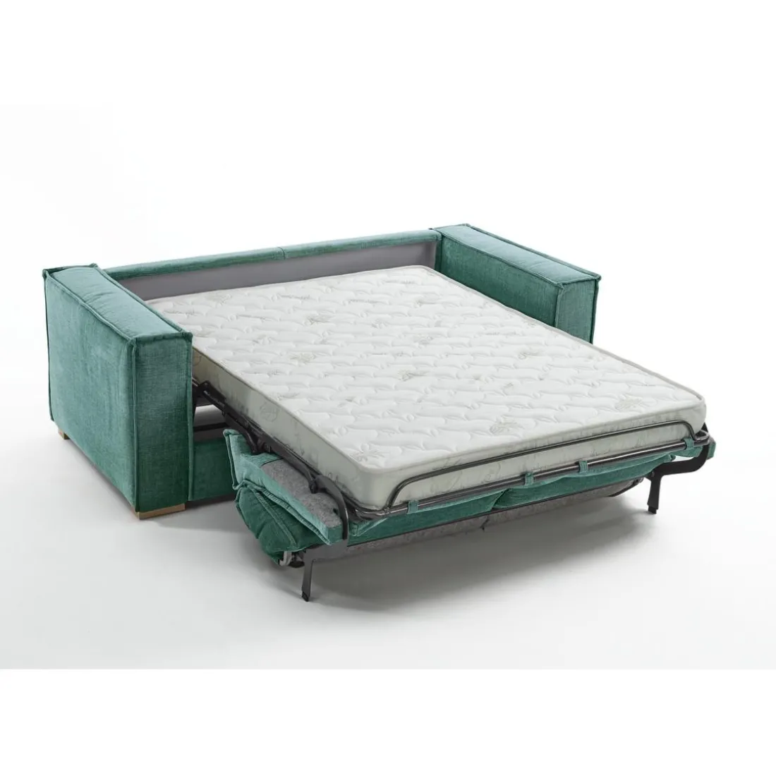 Canapé convertible express Bleu Canard 3 places ISABELLA