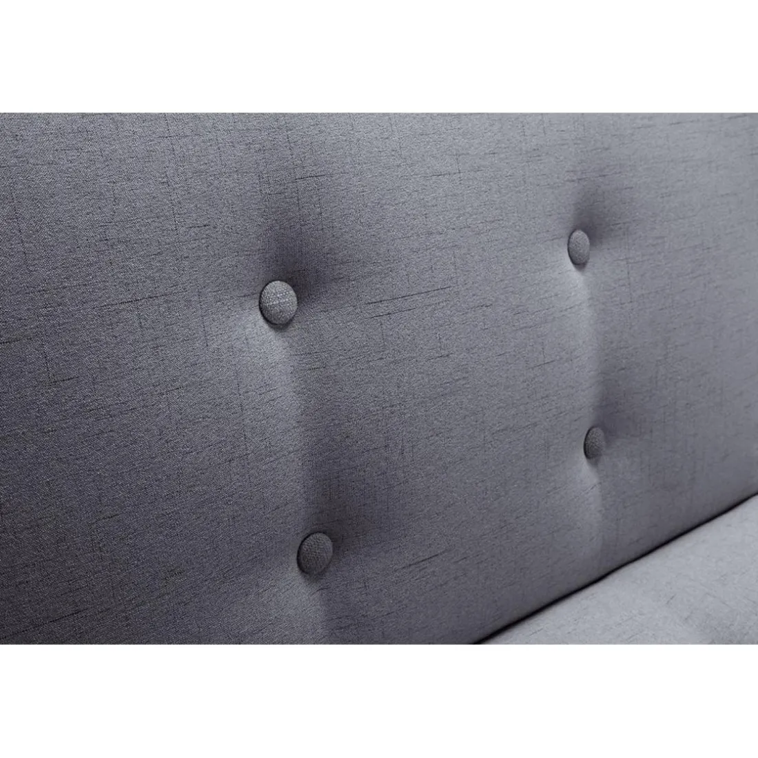 Canapé Convertible Scandinave Tissu Gris Foncé EMMA
