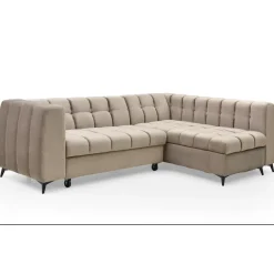 Canapé d'angle convertible Chessy Velours Taupe