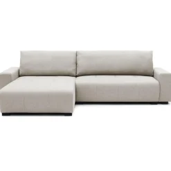Canapé d'angle convertible élégant Malone Tissu Beige