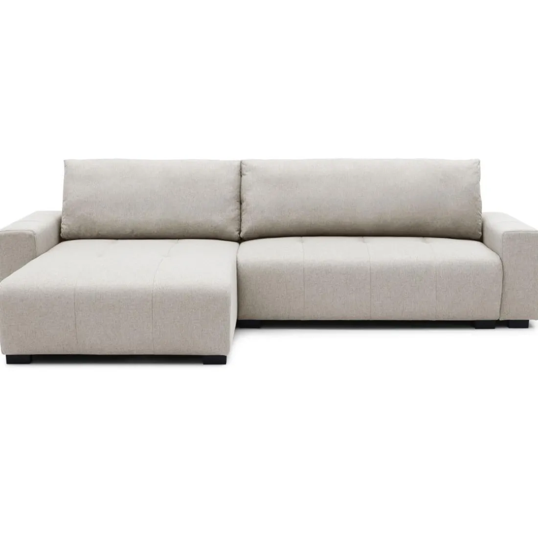 Canapé d'angle convertible élégant Malone Tissu Beige