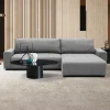 Canapé d'angle convertible élégant Malone Tissu Gris