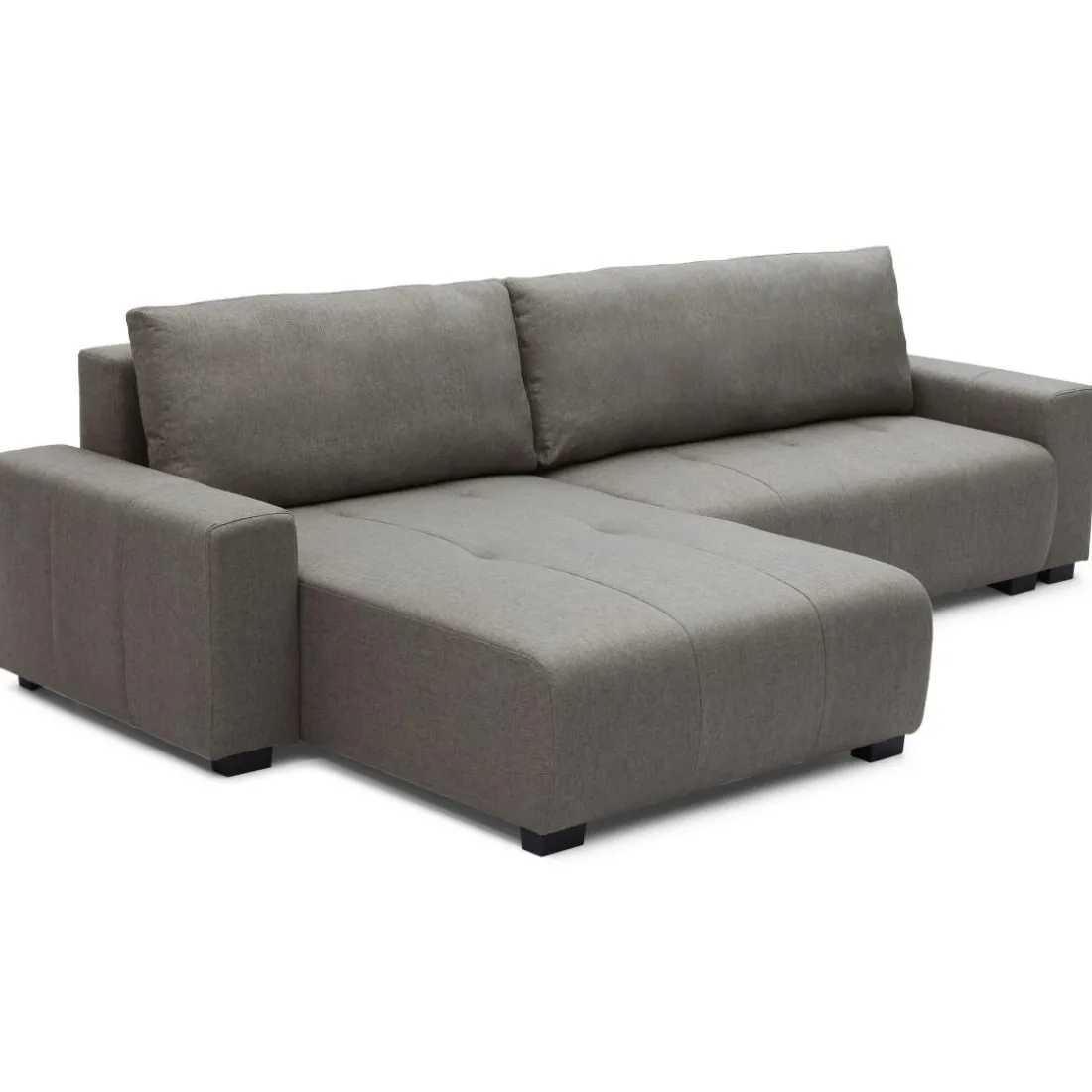 Canapé d'angle convertible élégant Malone Tissu Gris taupe