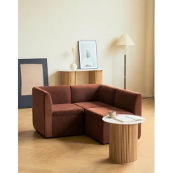 Canapé modulable VARDE design scandinave raffiné en velours avec mousse
