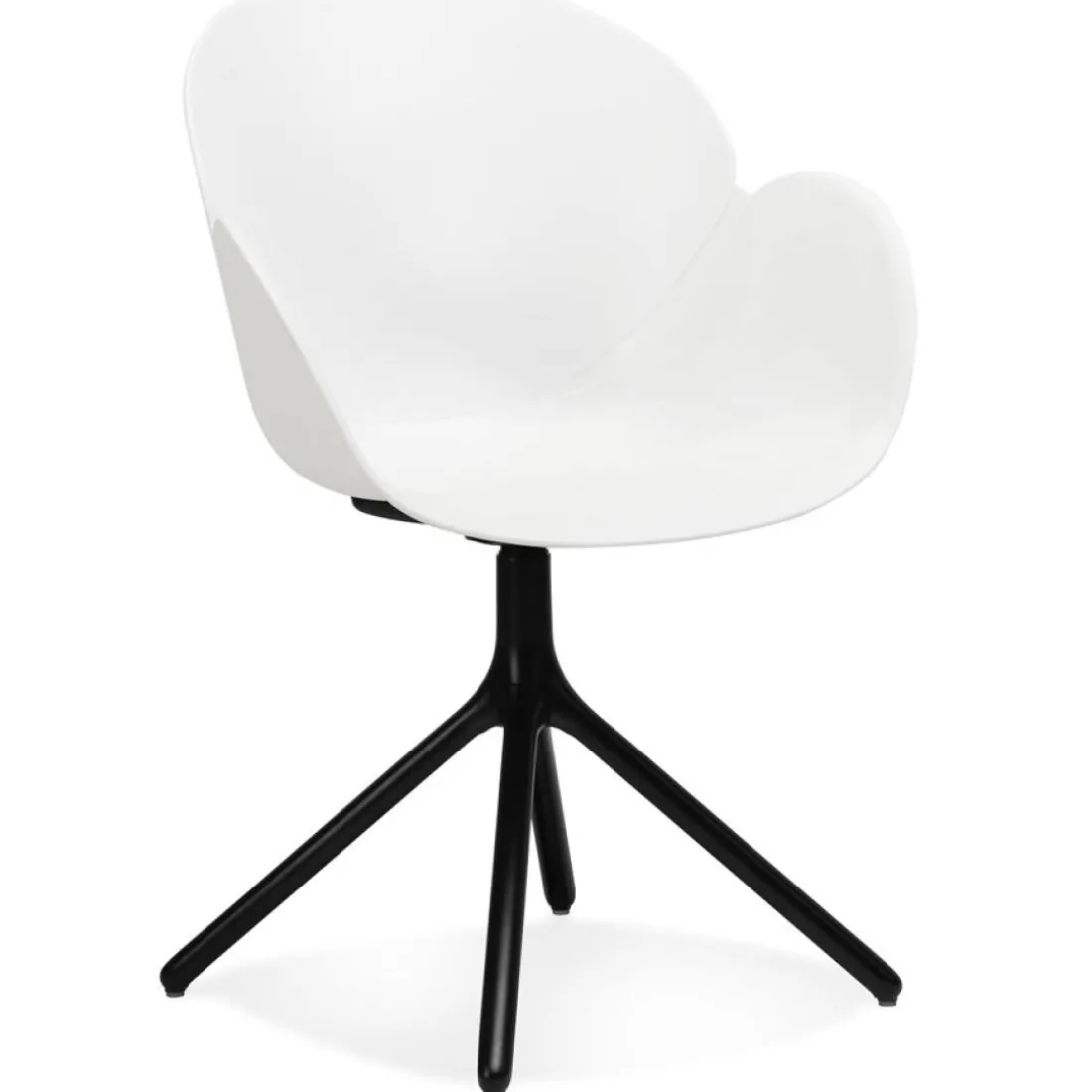 Chaise avec accoudoirs 'APODIS' blanche en matière plastique