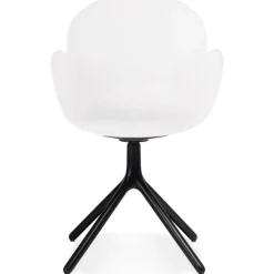 Chaise avec accoudoirs 'APODIS' blanche en matière plastique
