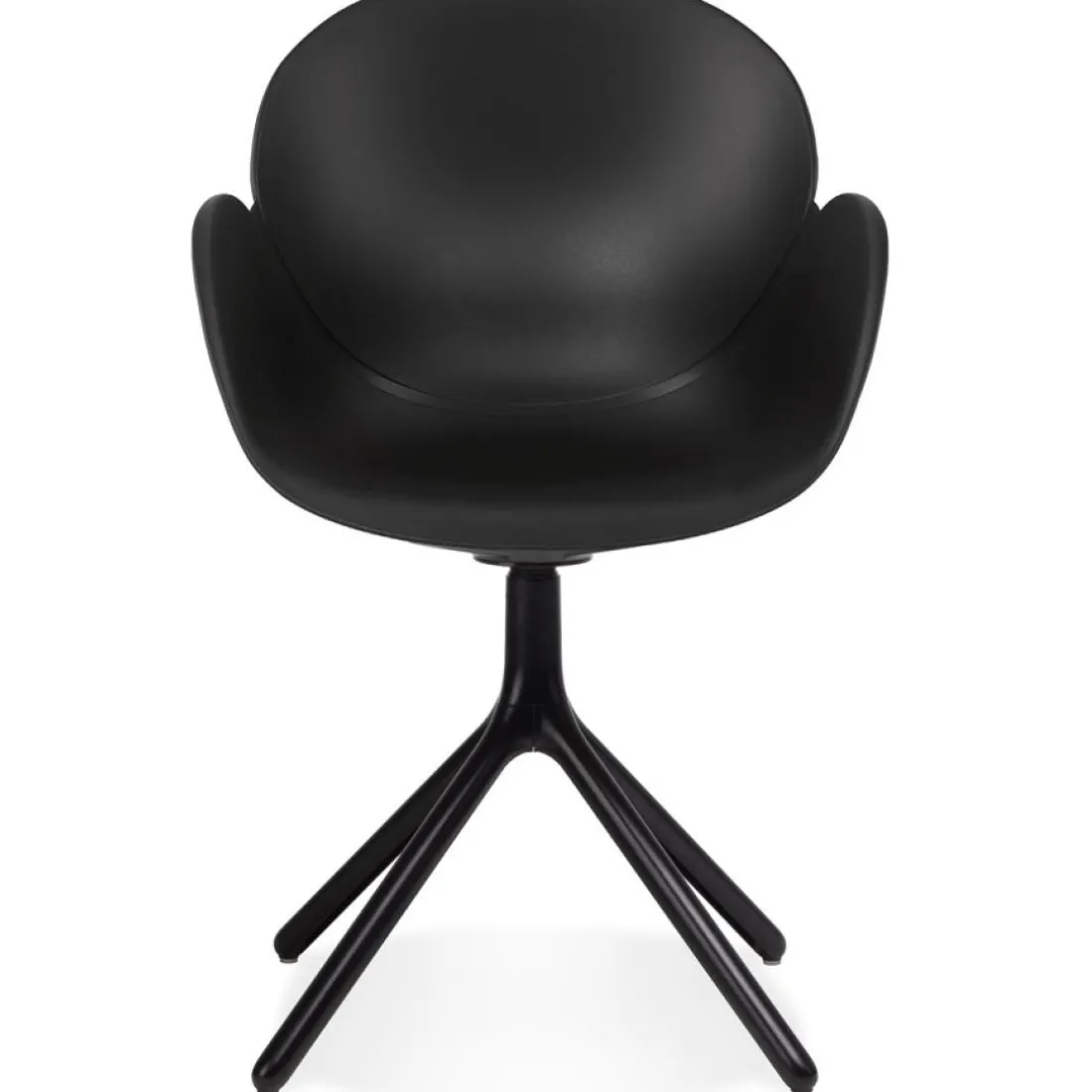Chaise avec accoudoirs 'APODIS' noire en matière plastique