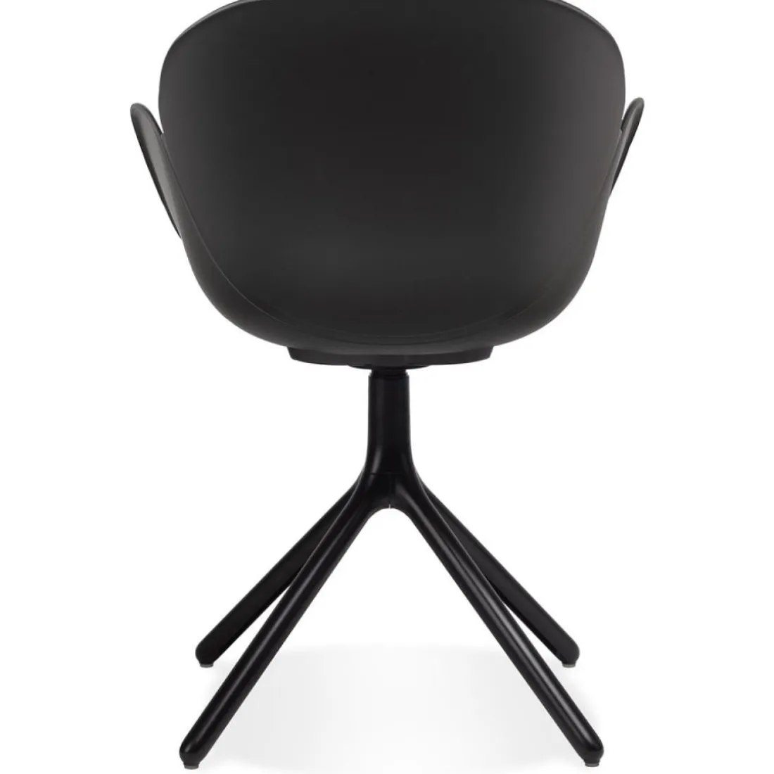 Chaise avec accoudoirs 'APODIS' noire en matière plastique