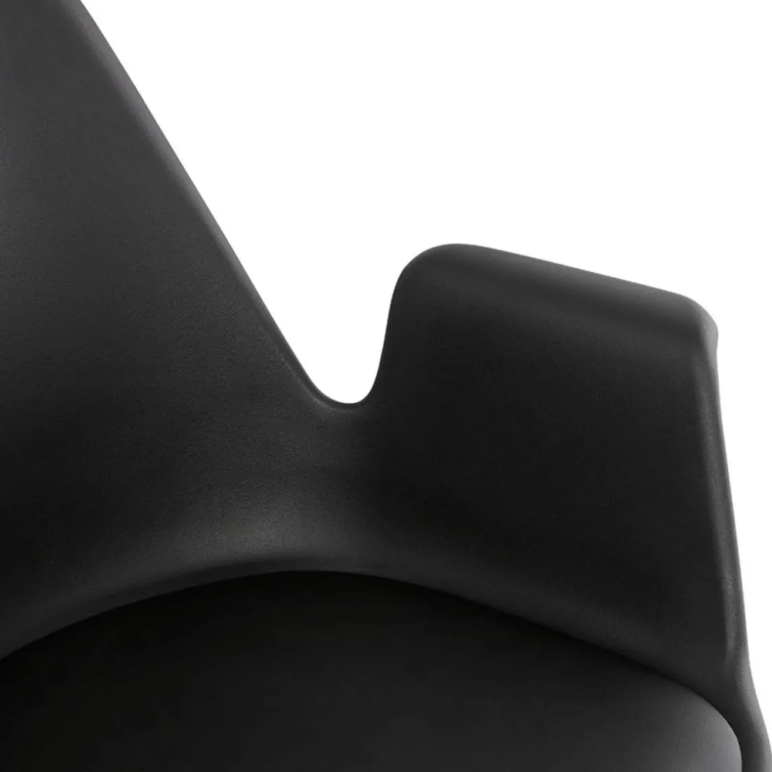 Chaise avec accoudoirs 'SALY' noire style industriel