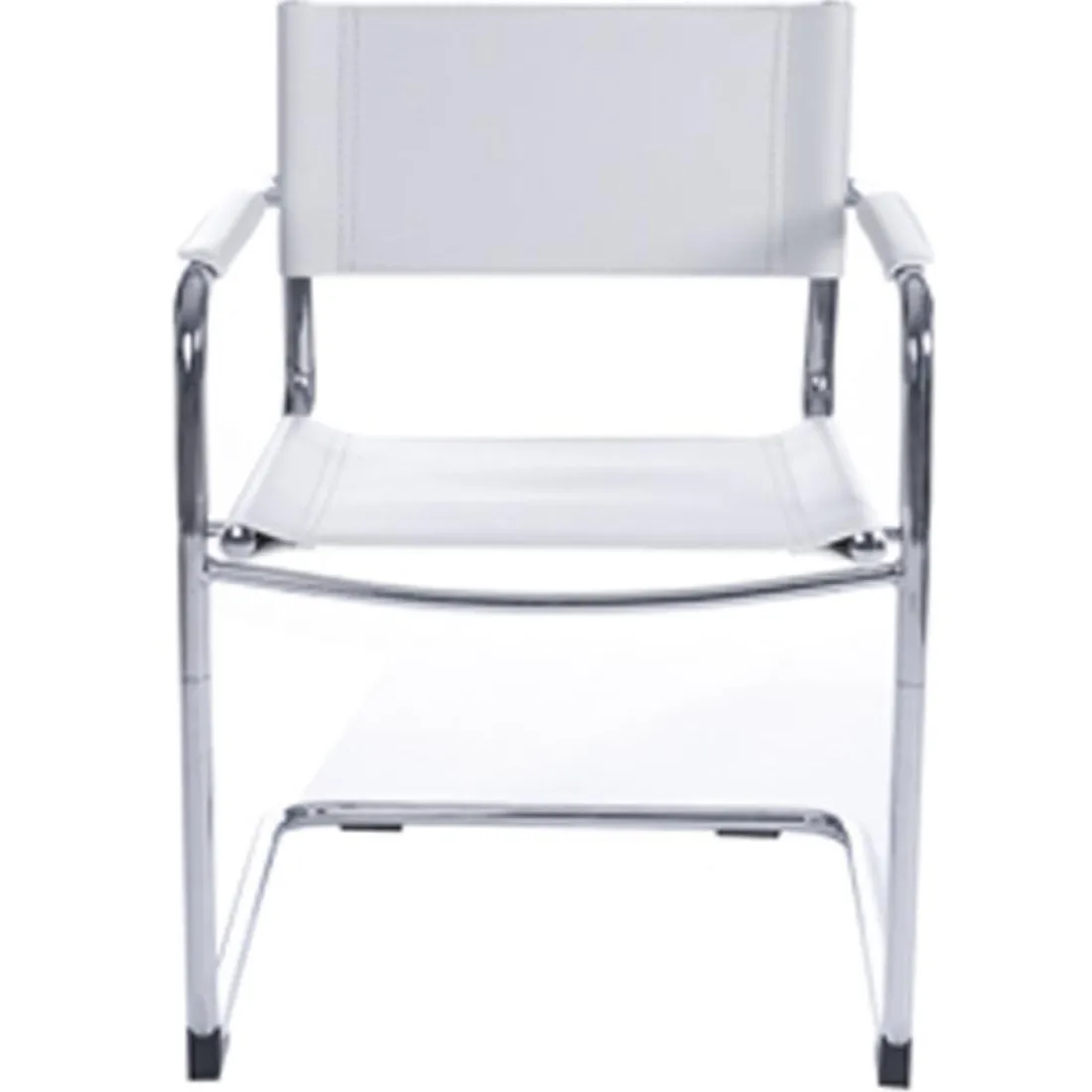 Chaise d'accueil visiteur 'KA' blanche pour bureau ou salle de réunion