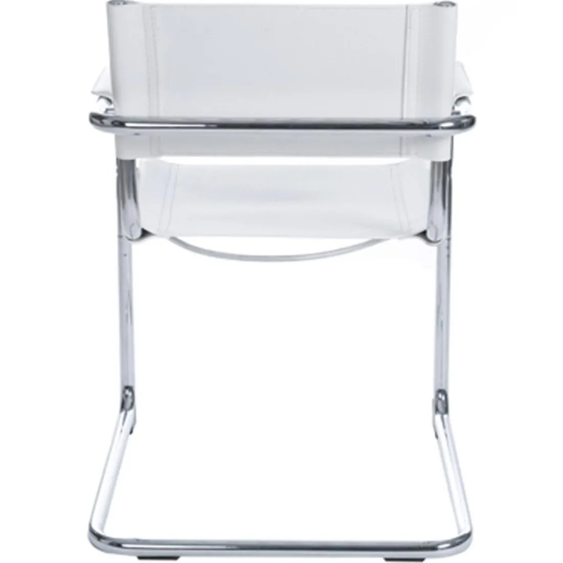 Chaise d'accueil visiteur 'KA' blanche pour bureau ou salle de réunion