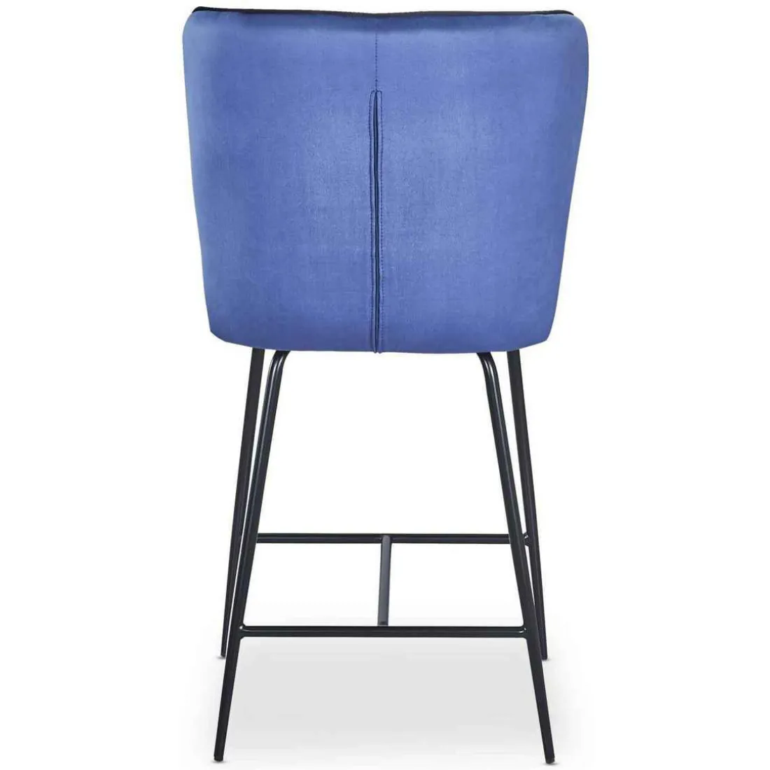 Chaise de bar ELSA Velours Bleu