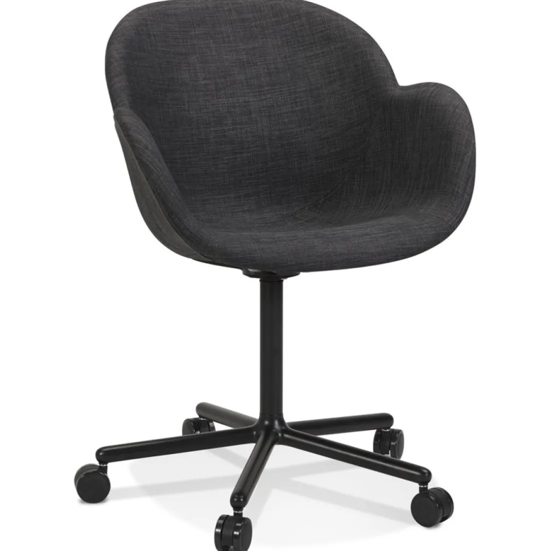 Chaise de bureau avec accoudoirs 'ASTRA' gris foncé