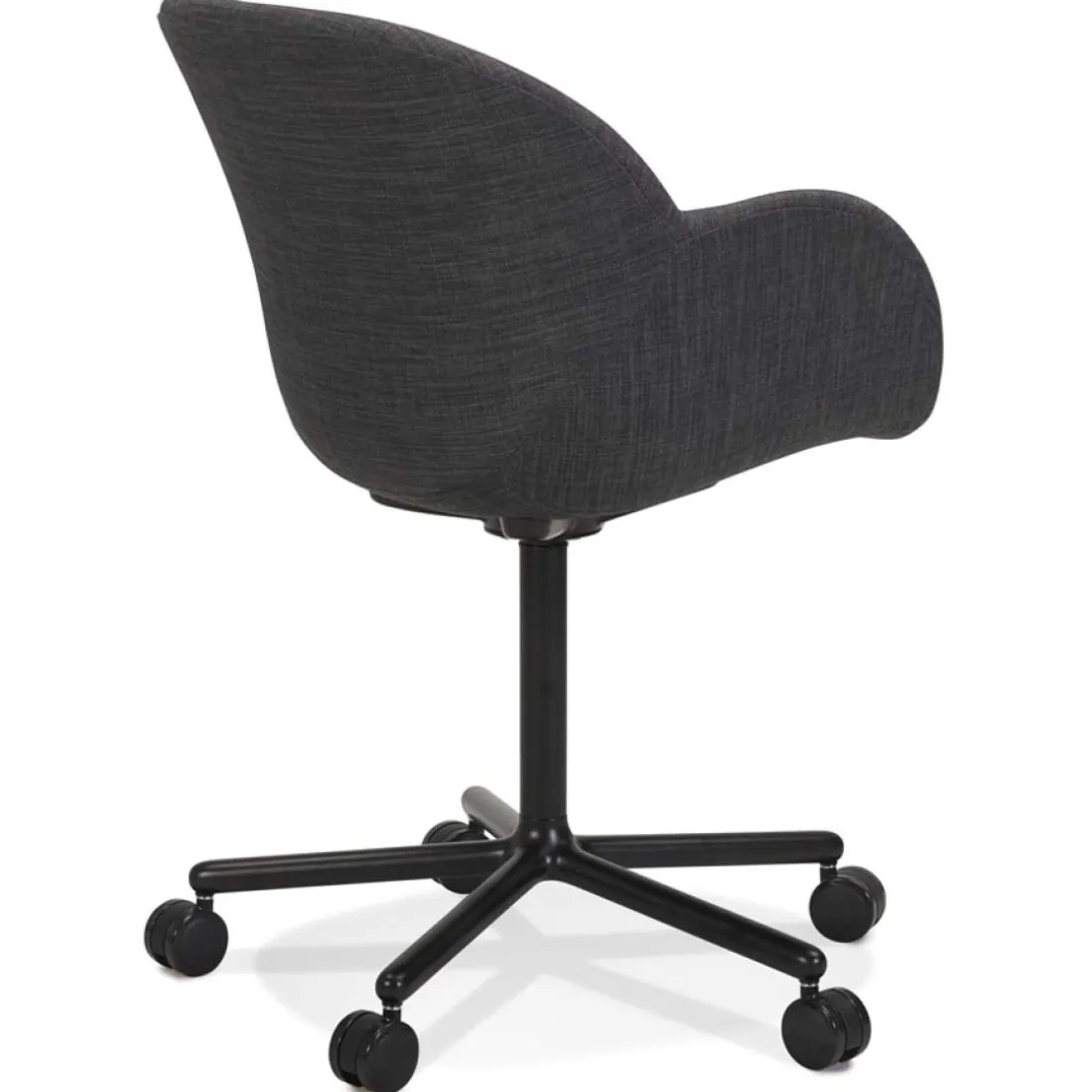 Chaise de bureau avec accoudoirs 'ASTRA' gris foncé