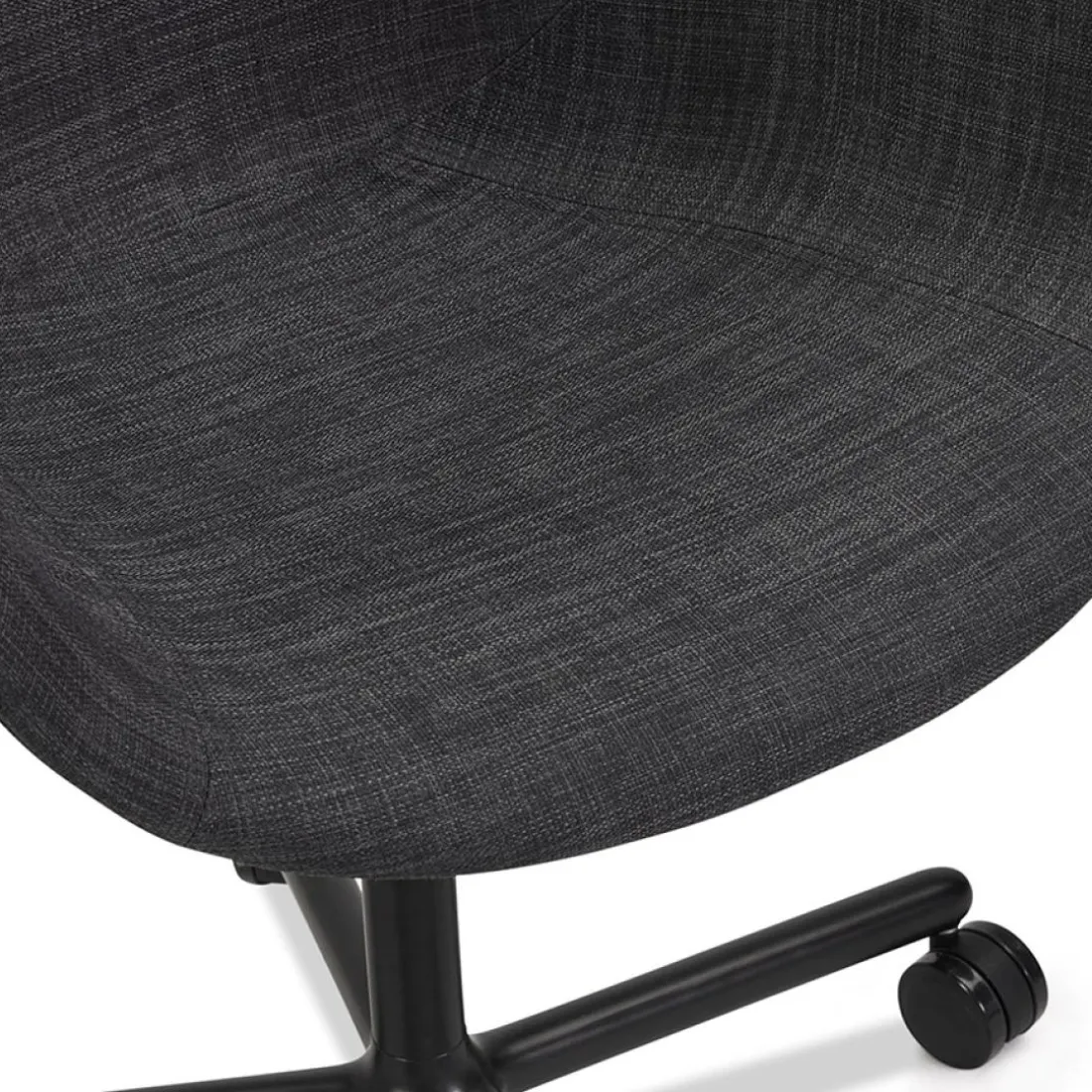 Chaise de bureau avec accoudoirs 'ASTRA' gris foncé