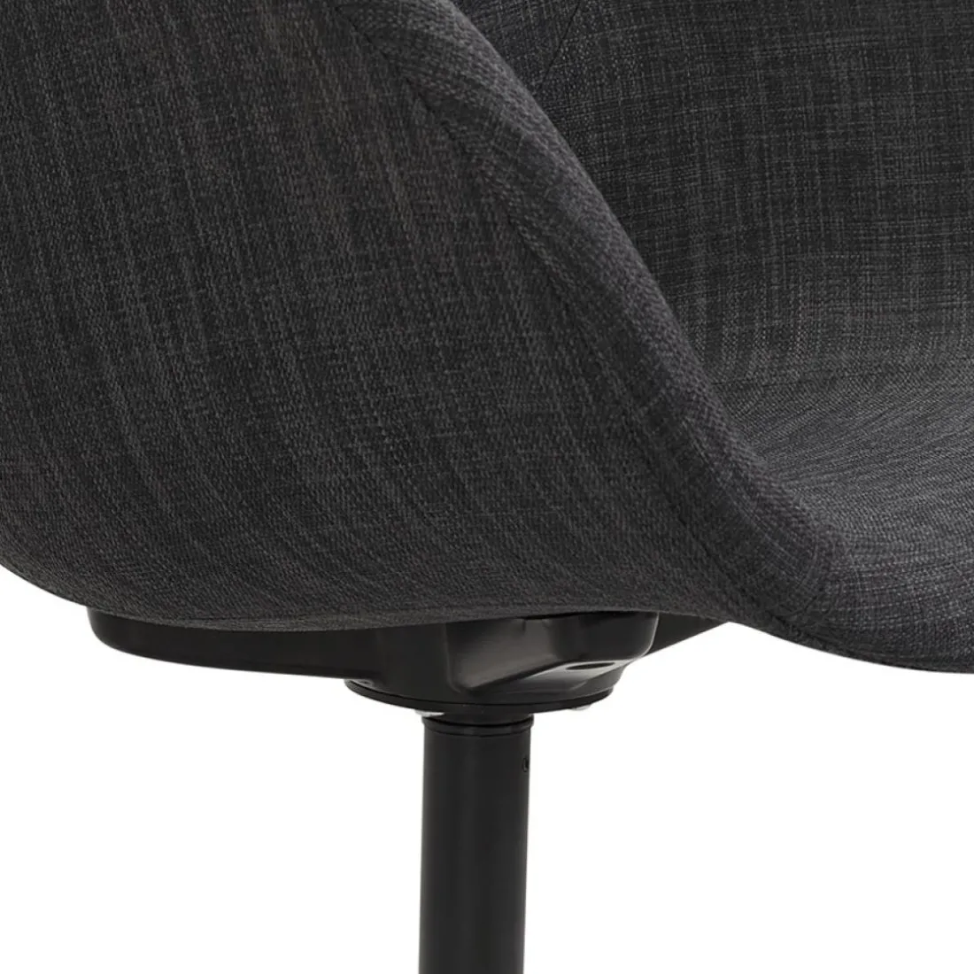 Chaise de bureau avec accoudoirs 'ASTRA' gris foncé