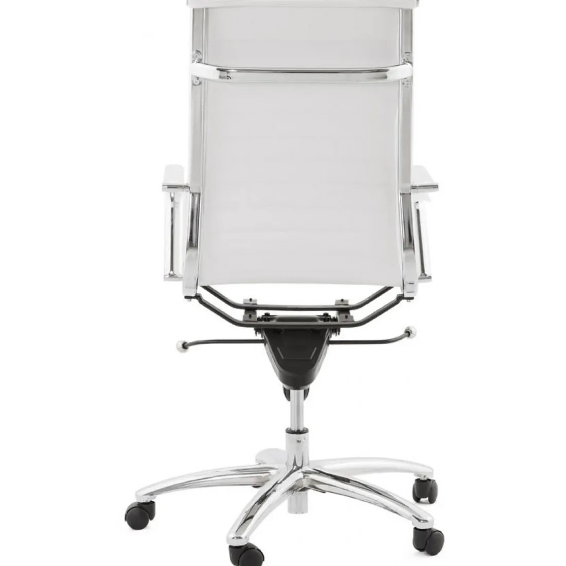 Chaise de Bureau blanc et chromé CHARMO