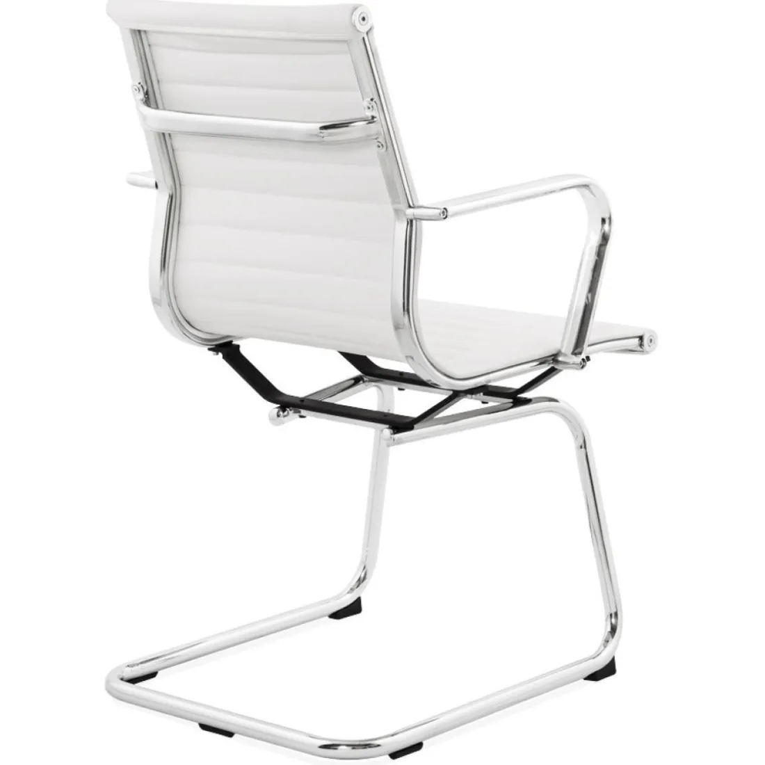 Chaise de bureau design 'GIGA' en matière synthétique blanche