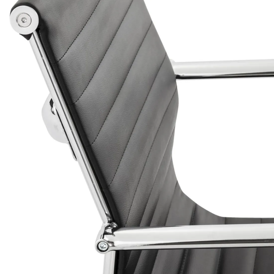 Chaise de bureau design 'GIGA' en matière synthétique noire