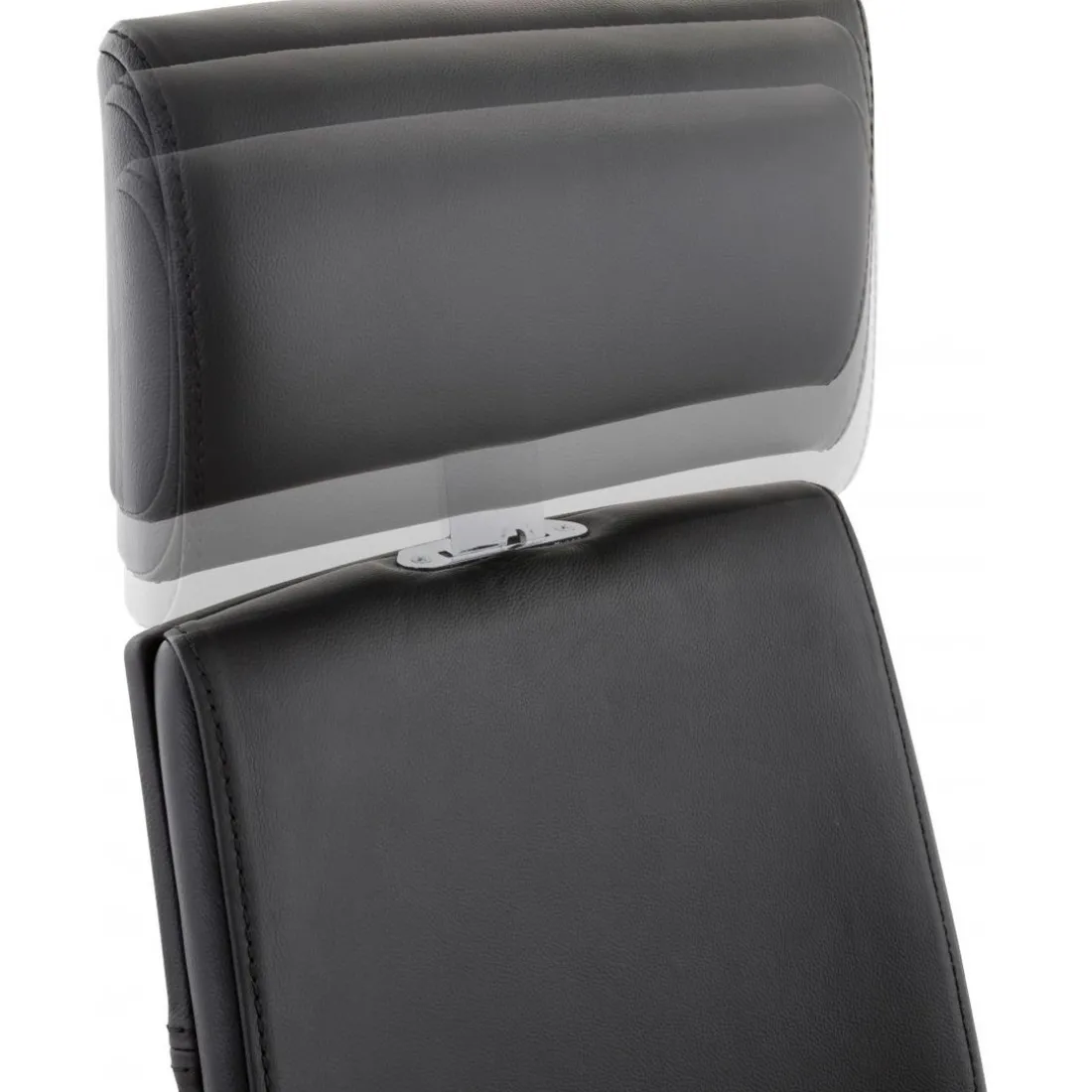 Chaise de bureau ergonomique cuir noir IVY
