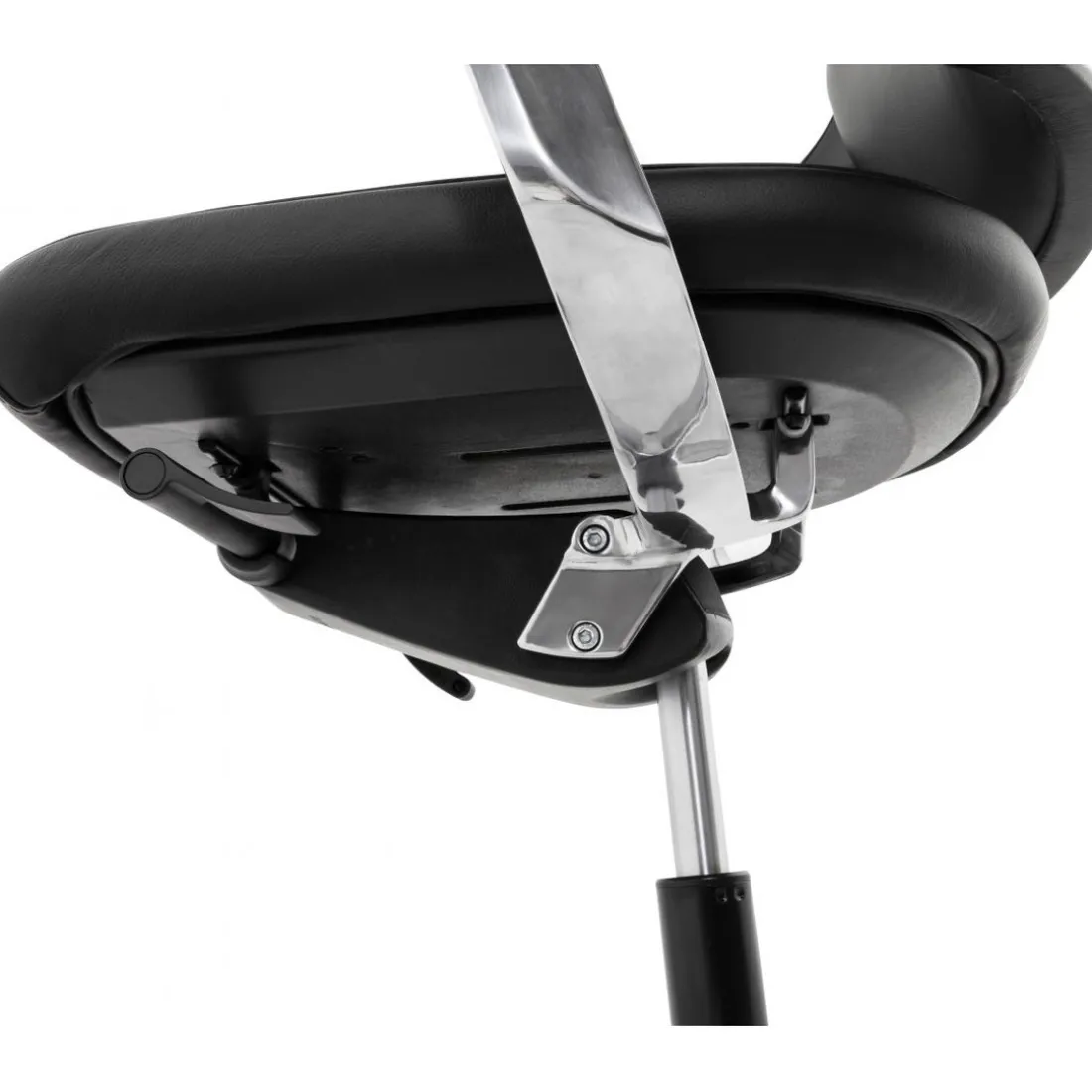Chaise de bureau ergonomique cuir noir IVY