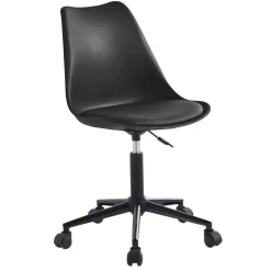 Chaise de bureau réglable en métal Noire