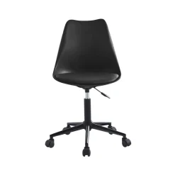 Chaise de bureau réglable en métal Noire
