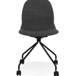 Chaise de bureau 'TAVIRA' en tissu gris foncé