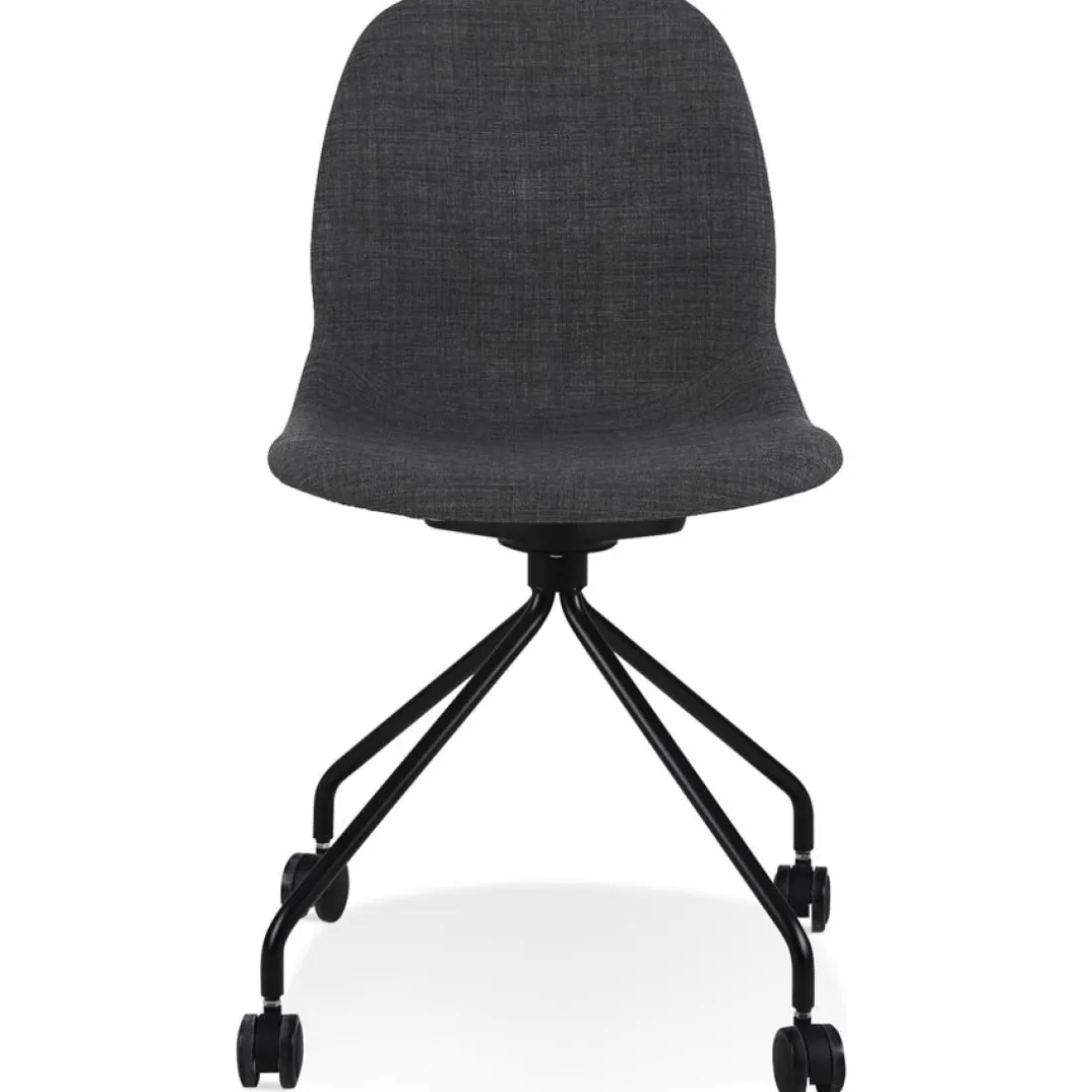 Chaise de bureau 'TAVIRA' en tissu gris foncé