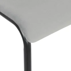 Chaise de cuisine 'CLUSAZ' en velours gris classique empilable