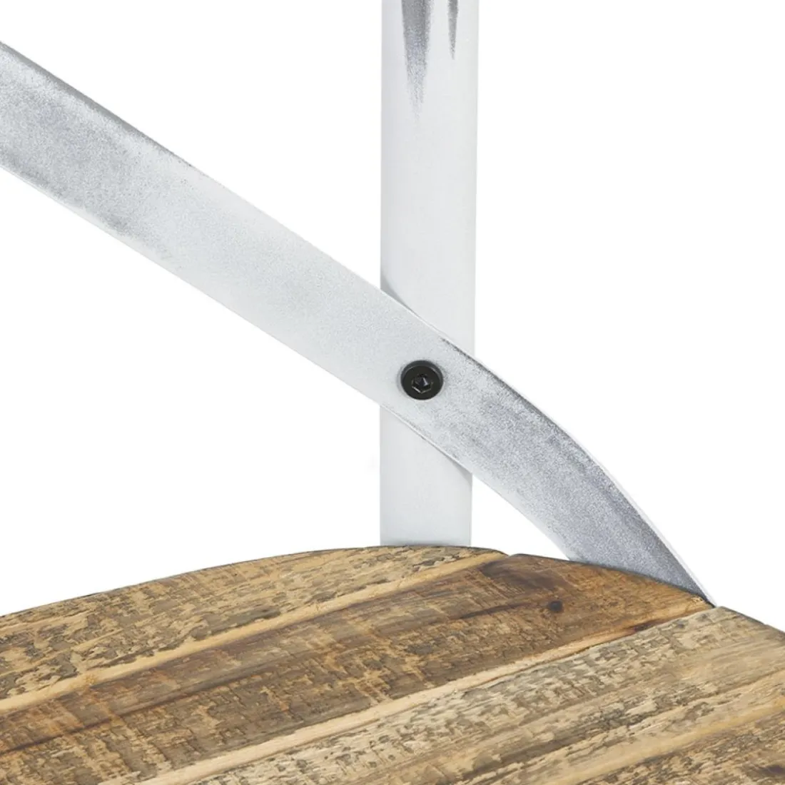 Chaise de cuisine 'RANCH' en bois finition Noyer effet vieilli