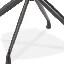 Chaise design avec accoudoirs 'SWAN' en tissu noir