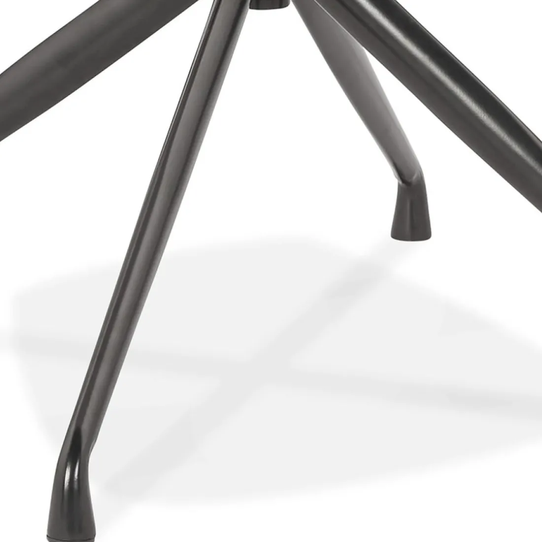 Chaise design avec accoudoirs 'SWAN' en tissu noir
